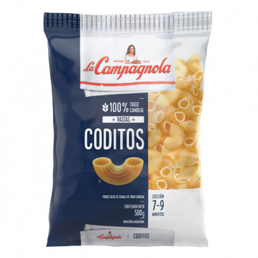 Fideos Coditos La Campagnola 500 G X3