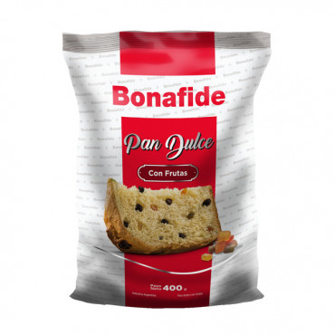 Pan dulce Bonafide Con frutas 400 G