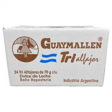 Alfajor Guaymallen Triple Negro 70 G X24