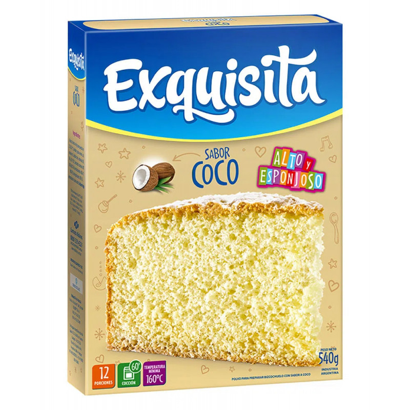 Premezcla Bizcochuelo Coco Exquisita  540 G