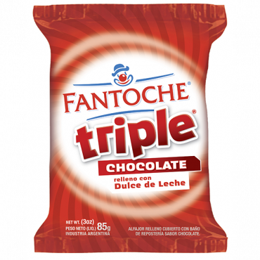 Alfajor Fantoche Chocolate Triple 85 g x6