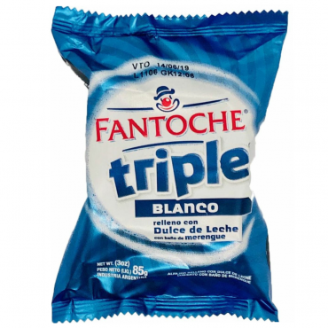 Alfajor Fantoche Blanco Triple 85 g x6