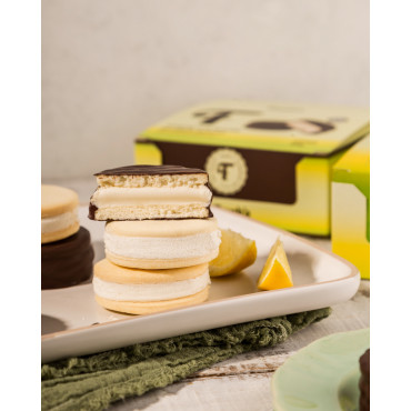 Alfajor Frank's Mousse de Limón Bañado Sin TACC 50 g x8 