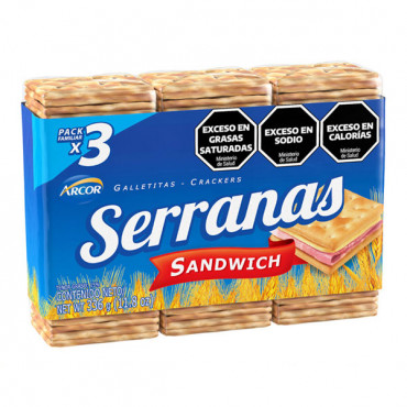 Cracker sandwich serranas 336g