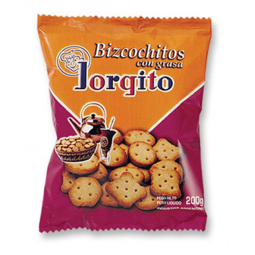 Bizcochitos de grasa Jorgito 200 g x3