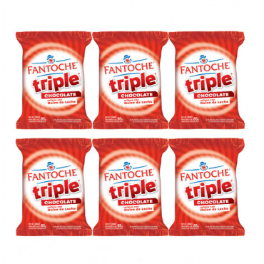 Alfajor Fantoche Chocolate Triple 85 g x6