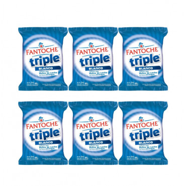 Alfajor Fantoche Blanco Triple 85 g x6